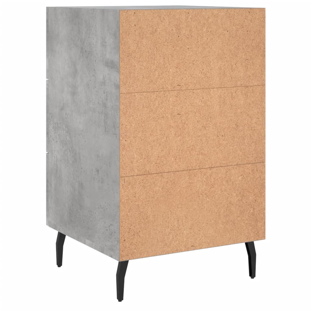 Nachttisch Betongrau 40x40x66 cm Holzwerkstoff