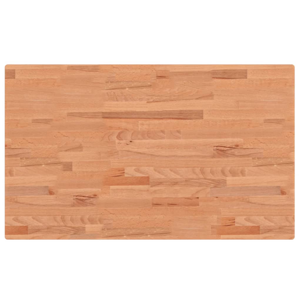 Tischplatte 100x60x2,5 cm Rechteckig Massivholz Buche