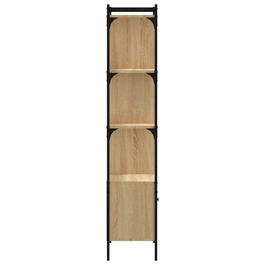 Bücherregal mit Tür Sonoma-Eiche 44,5x30x154,5 cm Holzwerkstoff