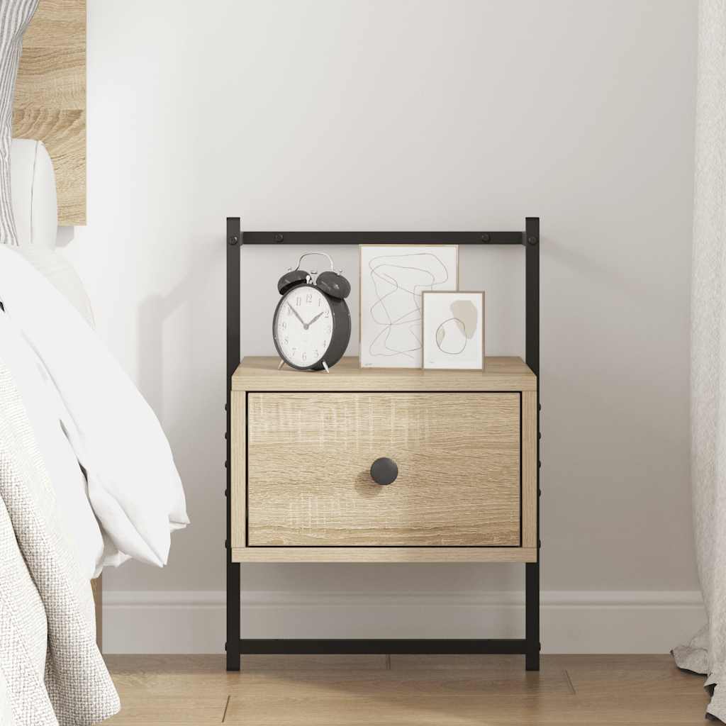 Wand-Nachttisch Sonoma-Eiche 35x30x51 cm Holzwerkstoff