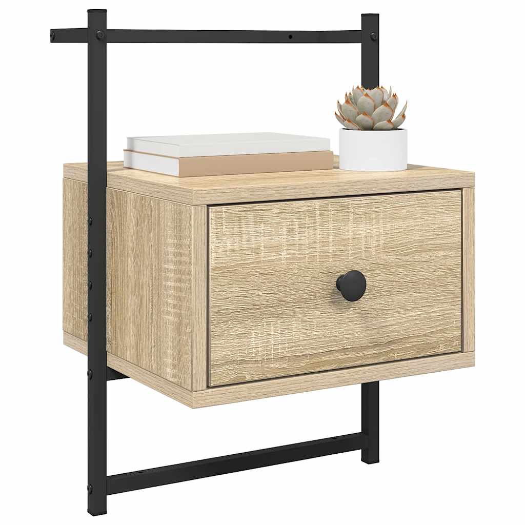 Wand-Nachttisch Sonoma-Eiche 35x30x51 cm Holzwerkstoff