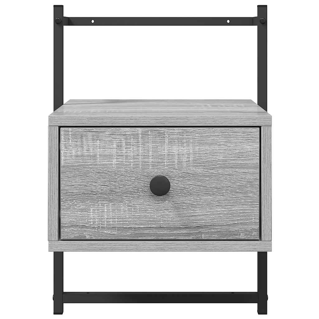 Wand-Nachttisch Grau Sonoma 35x30x51 cm Holzwerkstoff