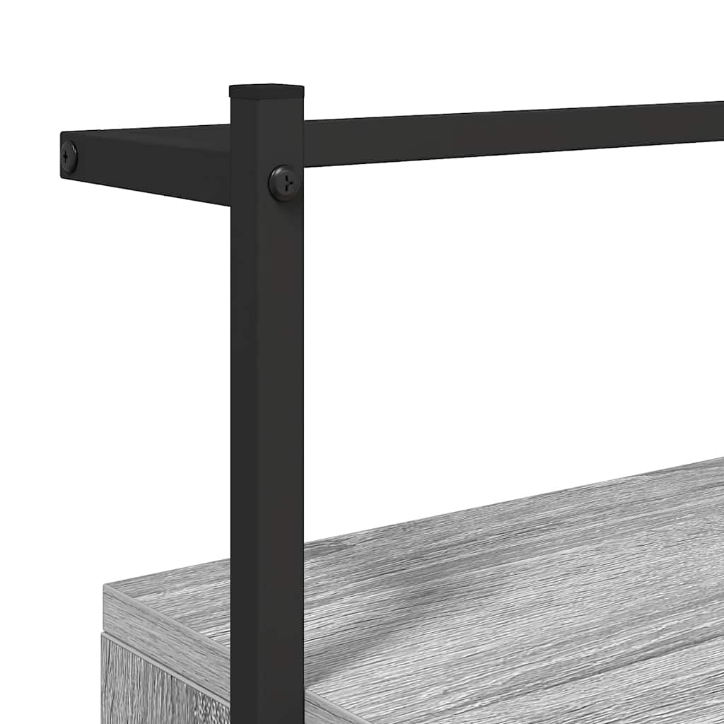 Wand-Nachttisch Grau Sonoma 35x30x51 cm Holzwerkstoff