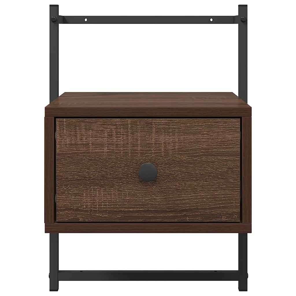 Wand-Nachttisch Braun Eiche 35x30x51 cm Holzwerkstoff