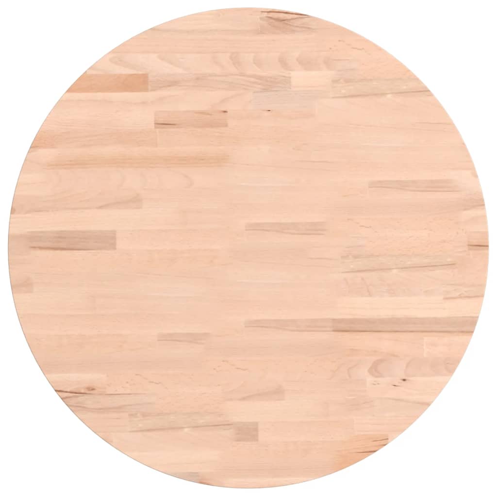 Tischplatte Ø50x1,5 cm Rund Massivholz Buche