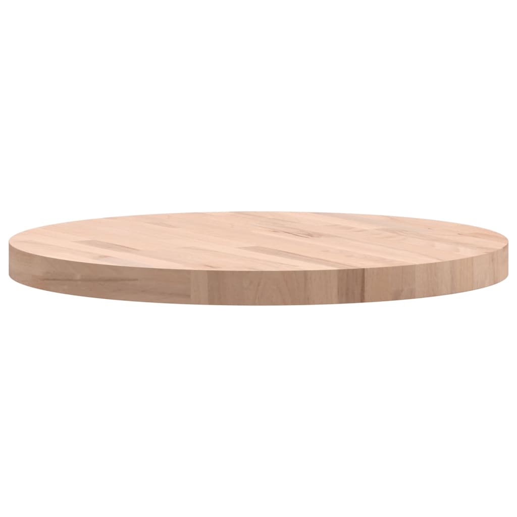 Tischplatte Ø60x4 cm Rund Massivholz Buche