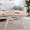 Tischplatte Ø90x4 cm Rund Massivholz Buche