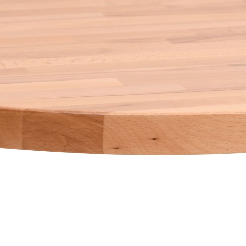 Tischplatte Ø50x1,5 cm Rund Massivholz Buche