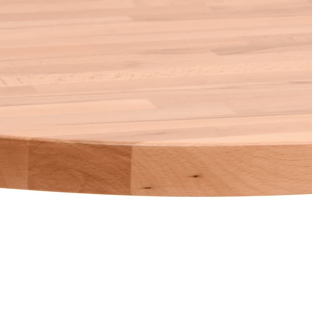 Tischplatte Ø90x2,5 cm Rund Massivholz Buche