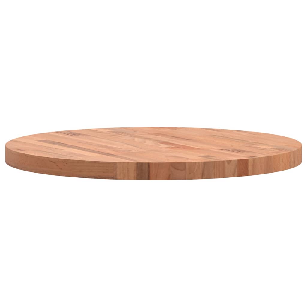 Tischplatte Ø70x4 cm Rund Massivholz Buche
