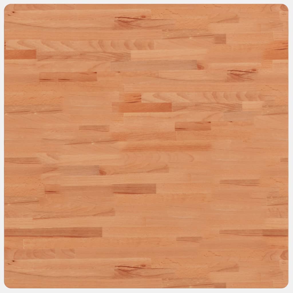 Tischplatte 80x80x2,5 cm Quadratisch Massivholz Buche