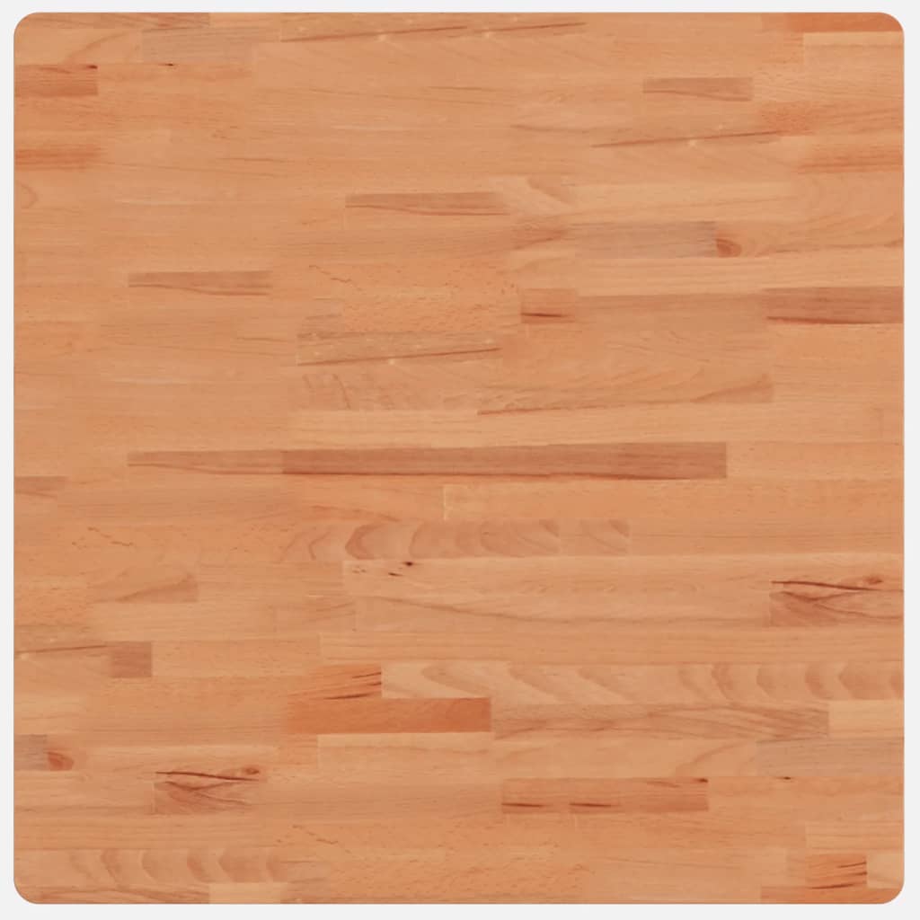 Tischplatte 70x70x4 cm Quadratisch Massivholz Buche