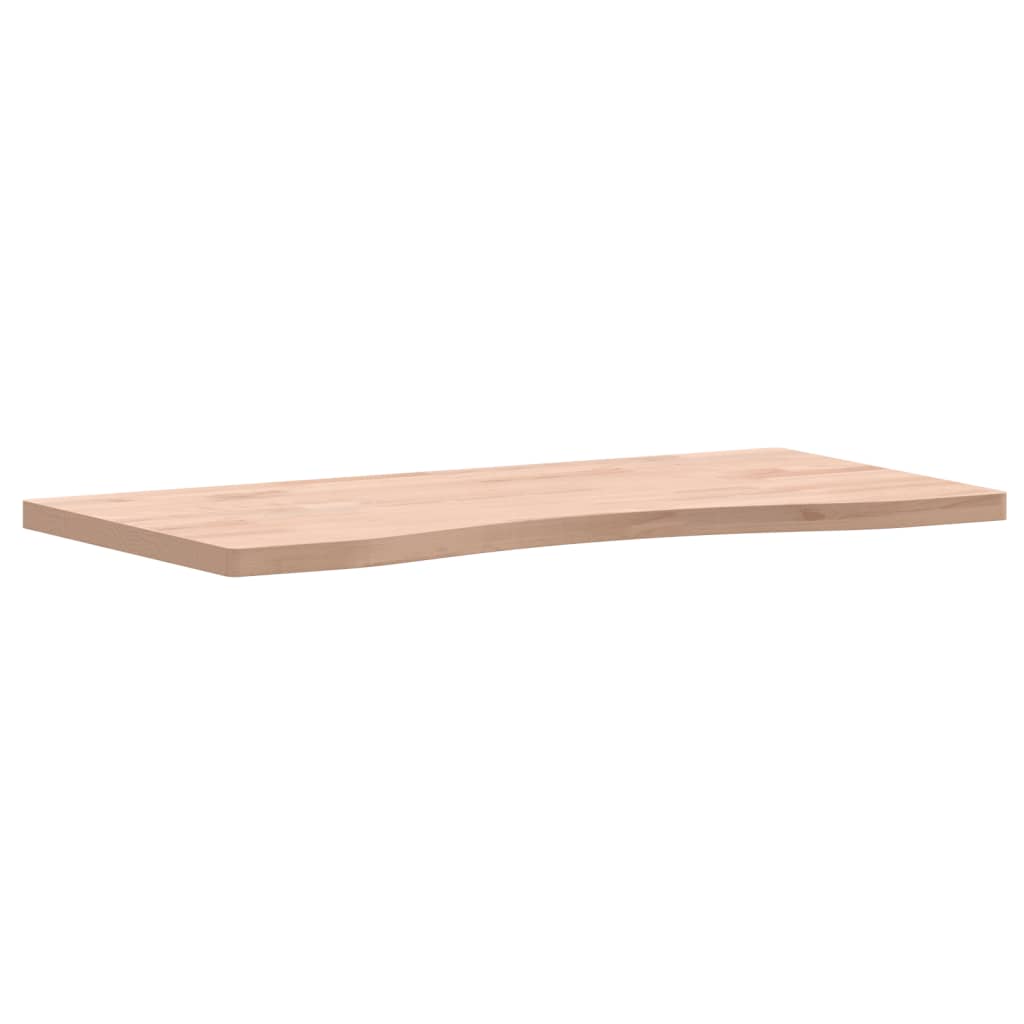 Schreibtischplatte 80x(36-40)x2,5 cm Massivholz Buche