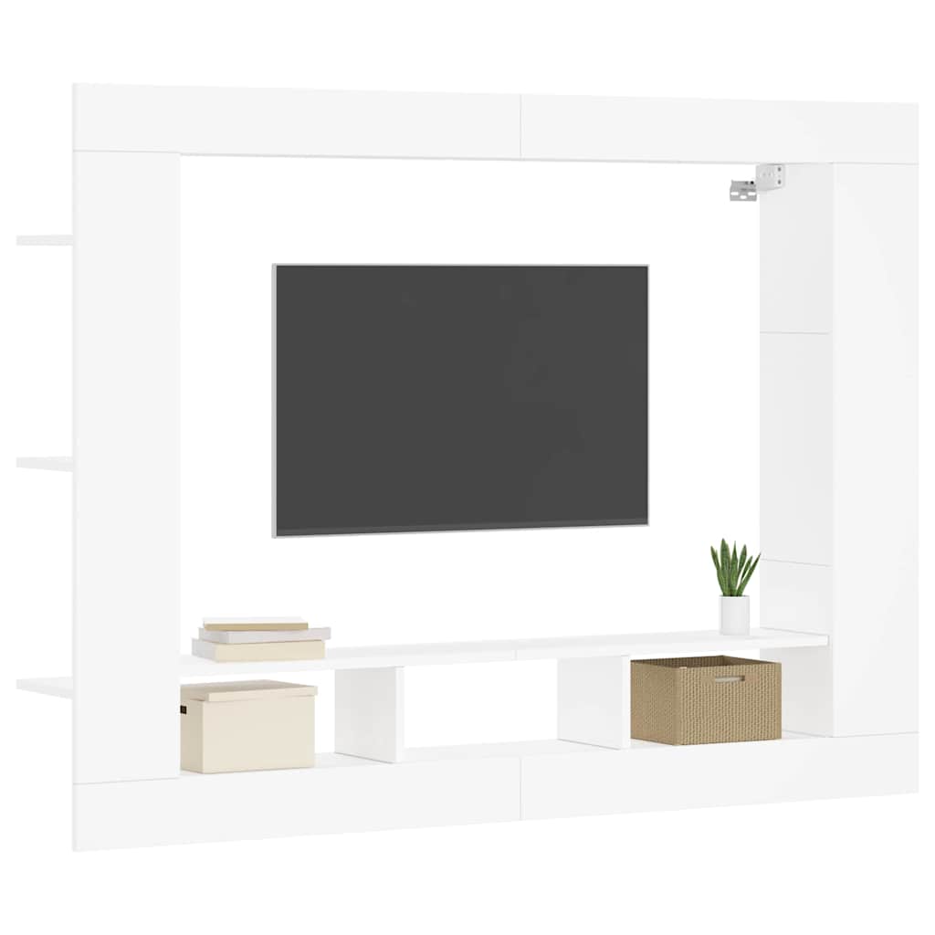 TV-Schrank Weiß 152x22x113 cm Holzwerkstoff