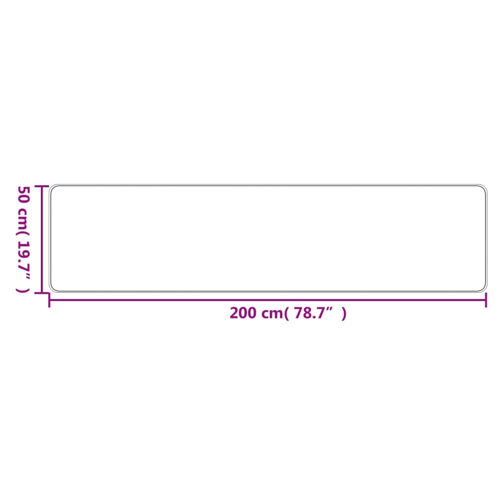 Teppichläufer Sisal-Optik Platina 50x200 cm