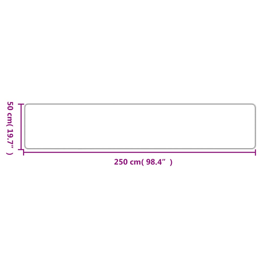 Teppichläufer Sisal-Optik Platina 50x250 cm