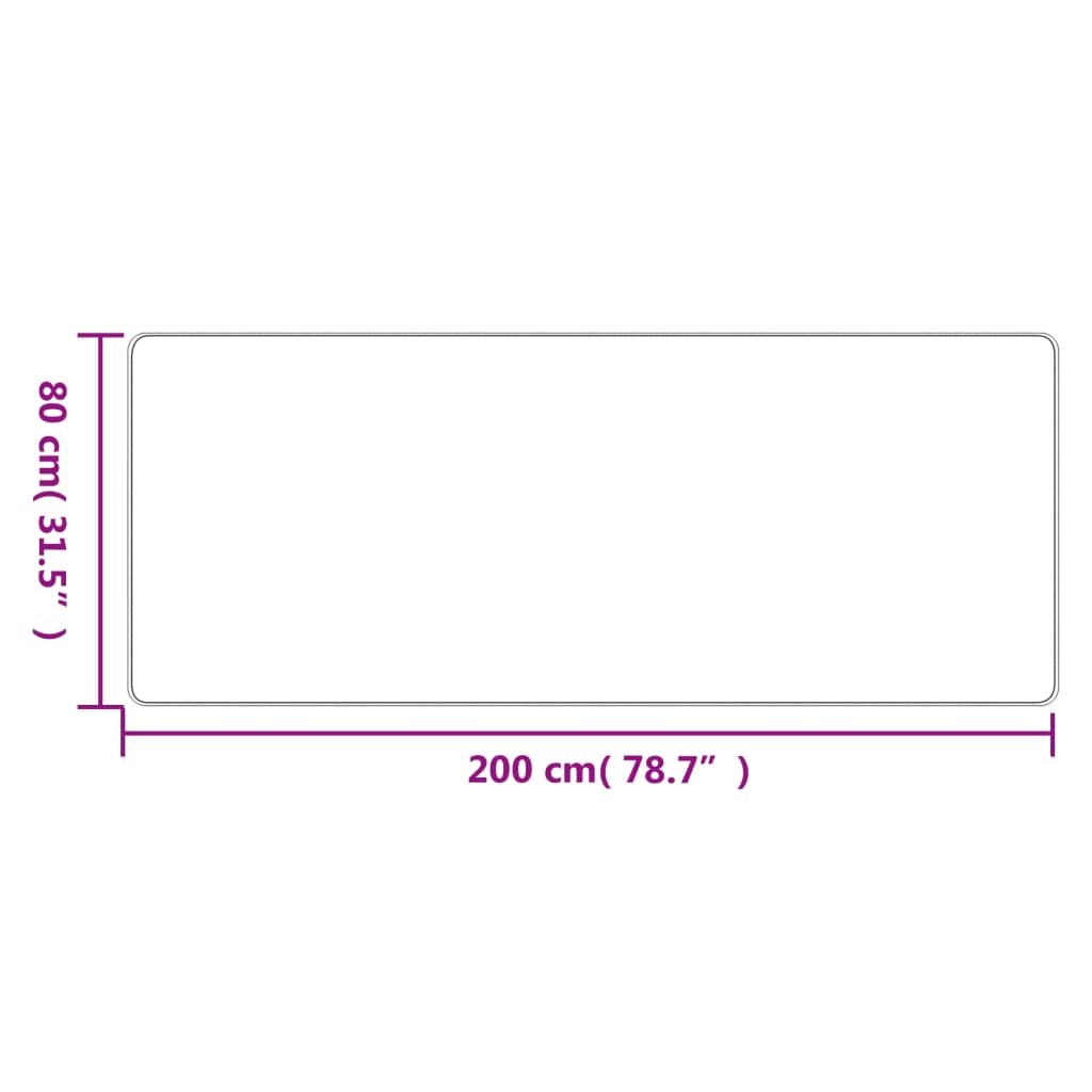 Teppichläufer Sisal-Optik Platina 80x200 cm