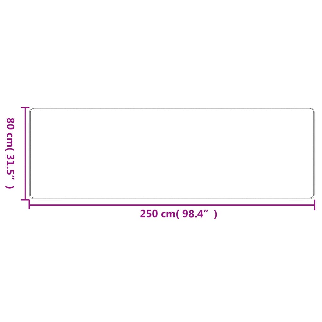 Teppichläufer Sisal-Optik Platina 80x250 cm