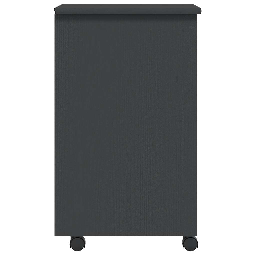 Rollschrank mit Schubladen MOSS Grau Massivholz Kiefer