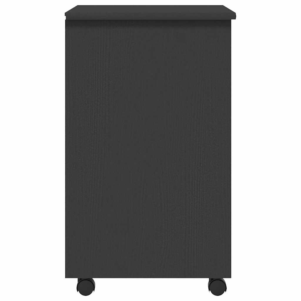 Rollschrank mit Schubladen MOSS Grau Massivholz Kiefer