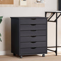 Rollschrank mit Schubladen MOSS Grau Massivholz Kiefer