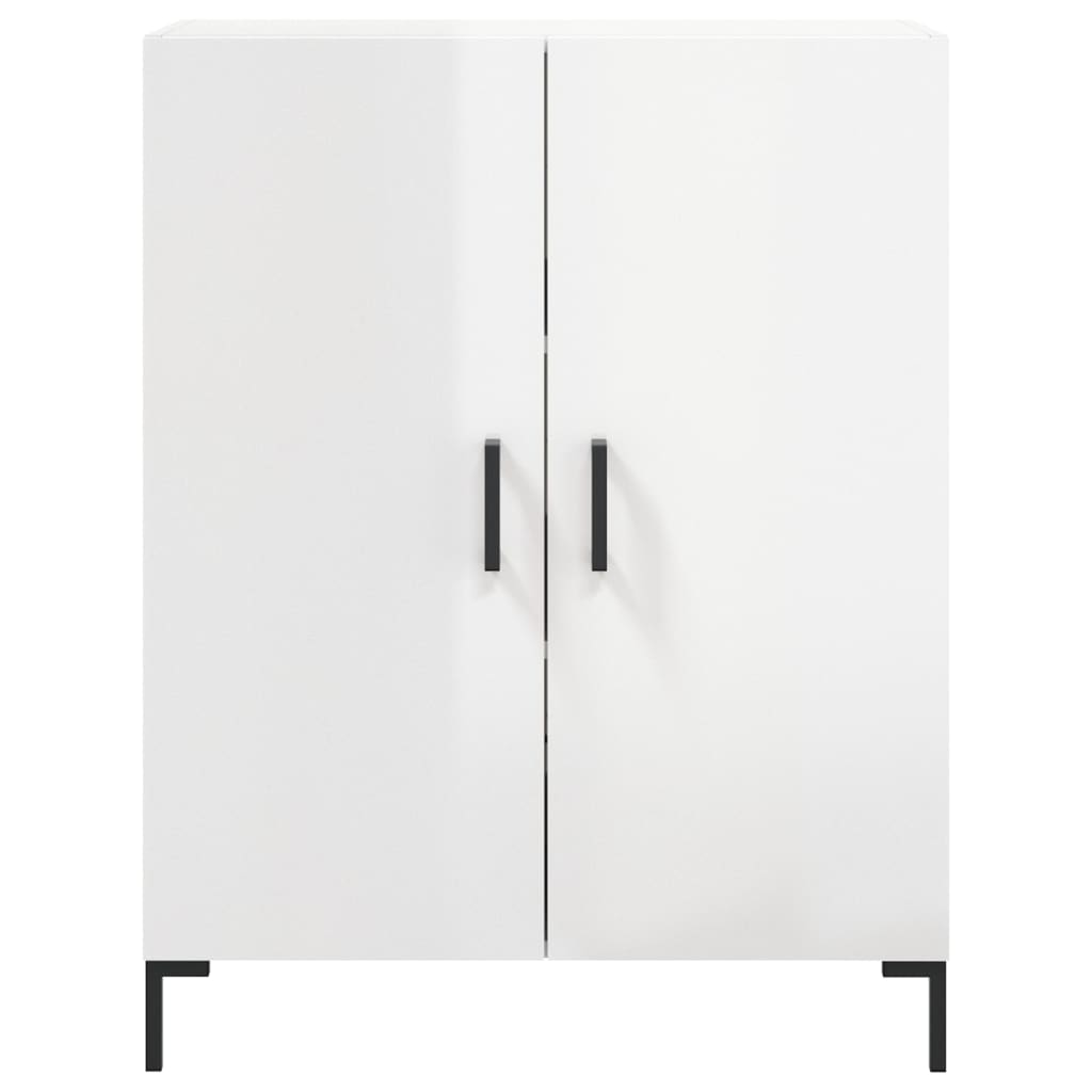 Highboard Hochglanz-Weiß 69,5x34x180 cm Holzwerkstoff