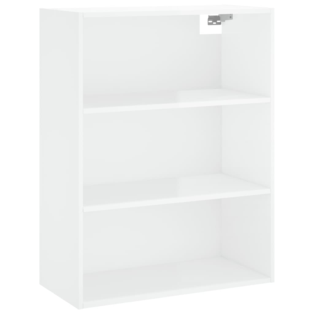 Highboard Hochglanz-Weiß 69,5x34x180 cm Holzwerkstoff