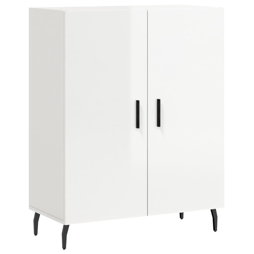 Highboard Hochglanz-Weiß 69,5x34x180 cm Holzwerkstoff