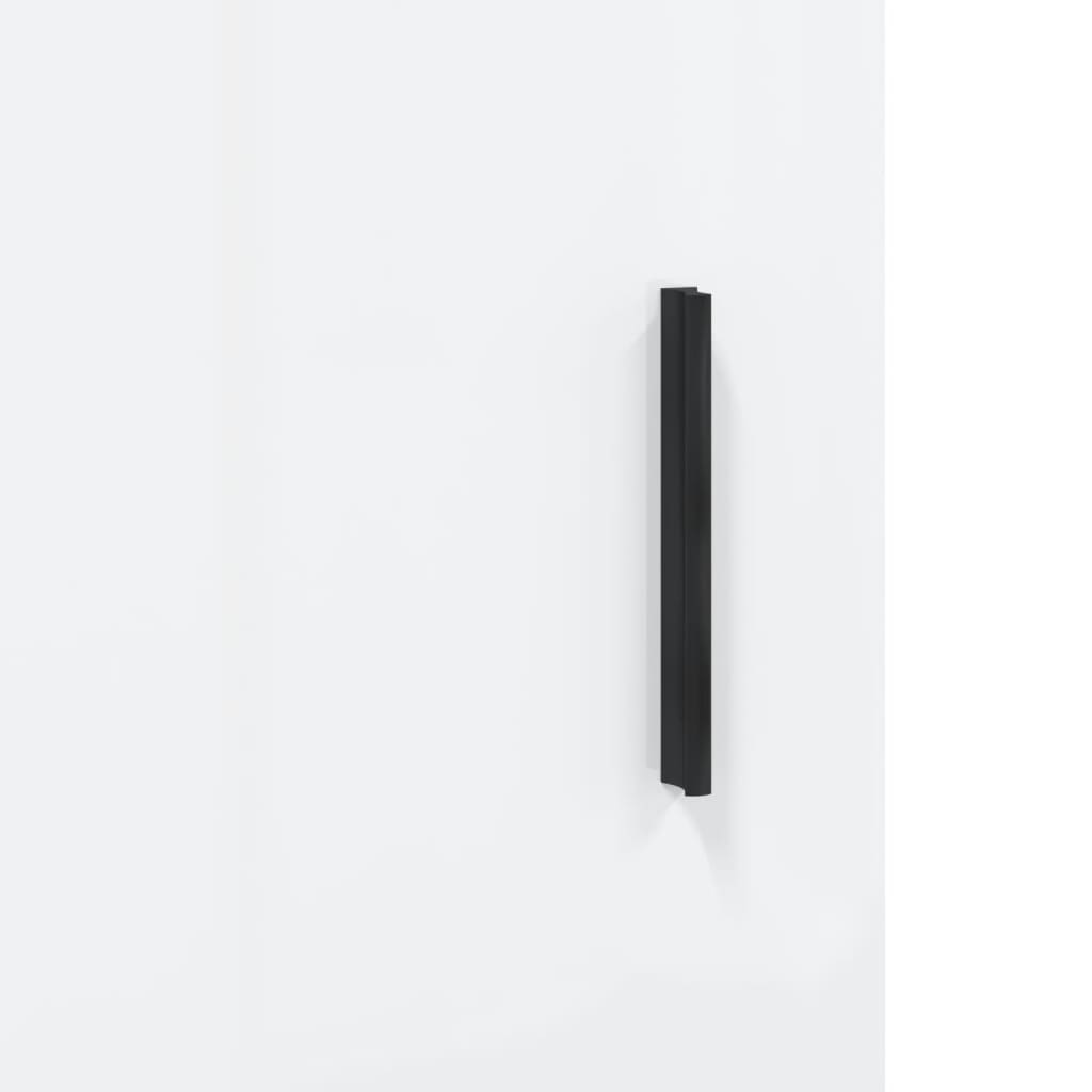 Highboard Hochglanz-Weiß 69,5x34x180 cm Holzwerkstoff