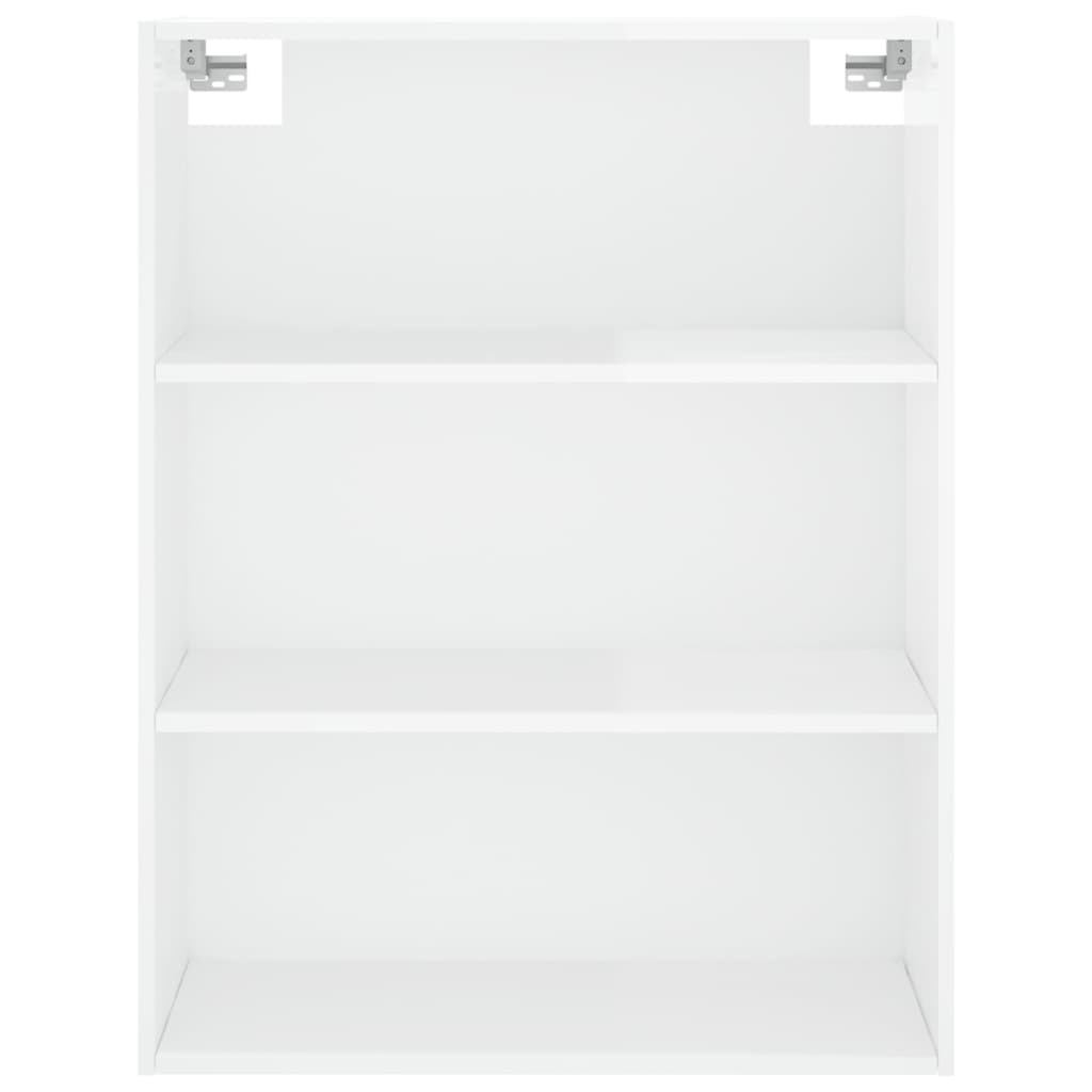 Highboard Hochglanz-Weiß 69,5x34x180 cm Holzwerkstoff