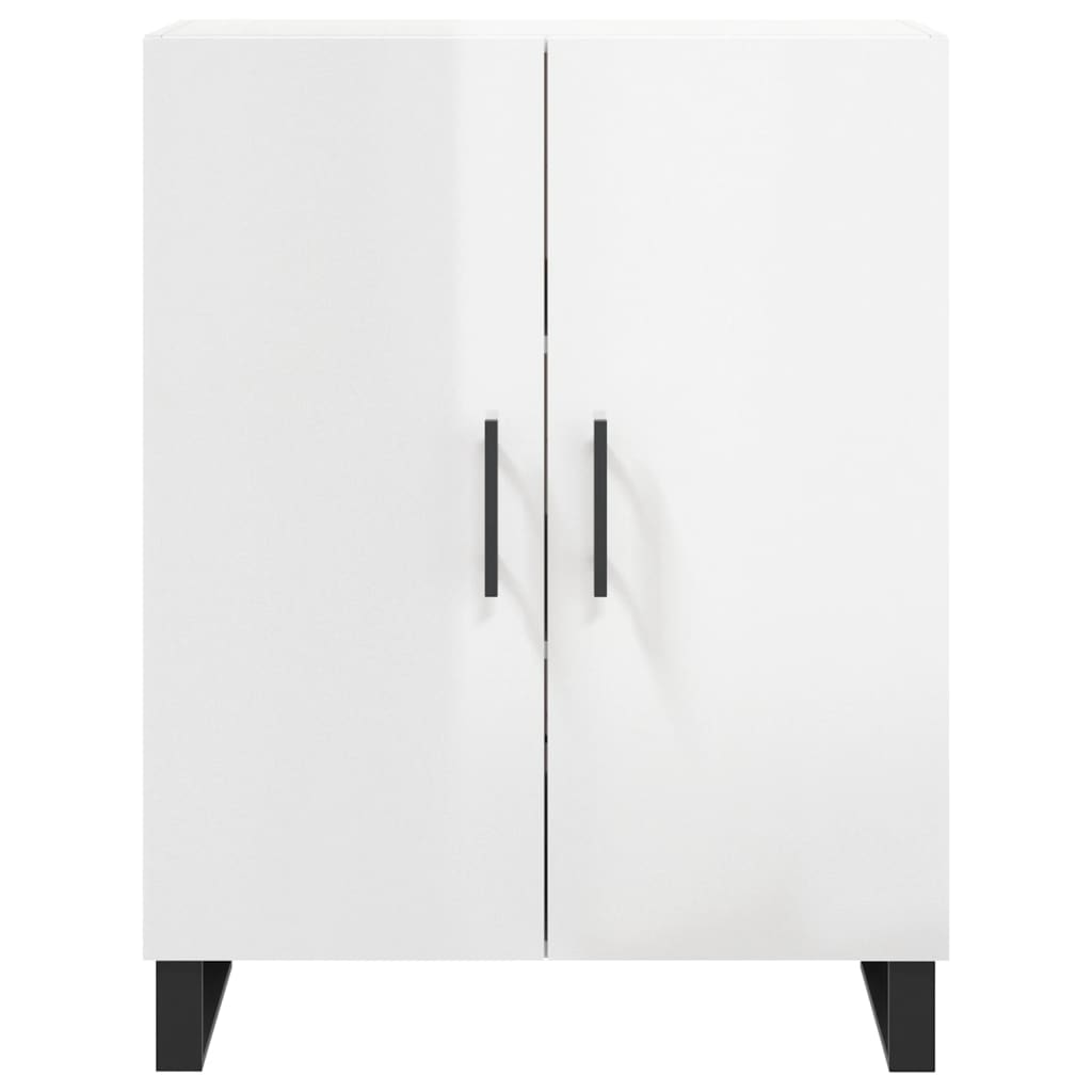 Highboard Hochglanz-Weiß 69,5x34x180 cm Holzwerkstoff