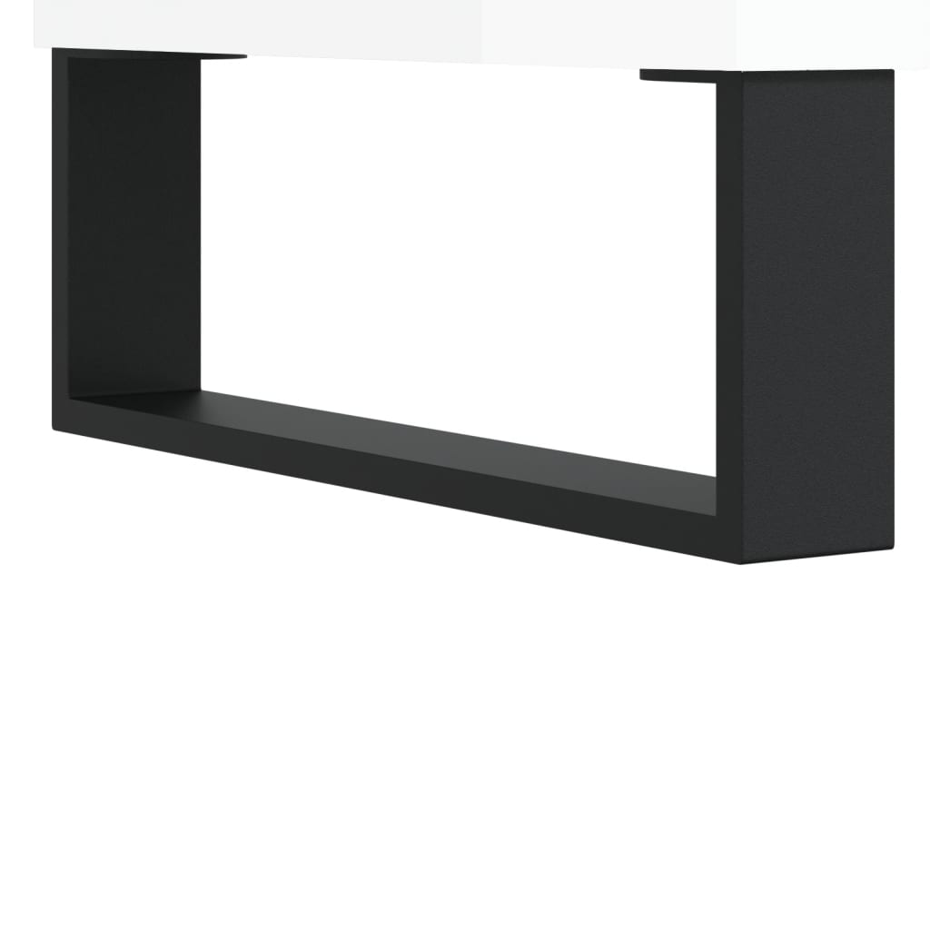 Highboard Hochglanz-Weiß 69,5x34x180 cm Holzwerkstoff