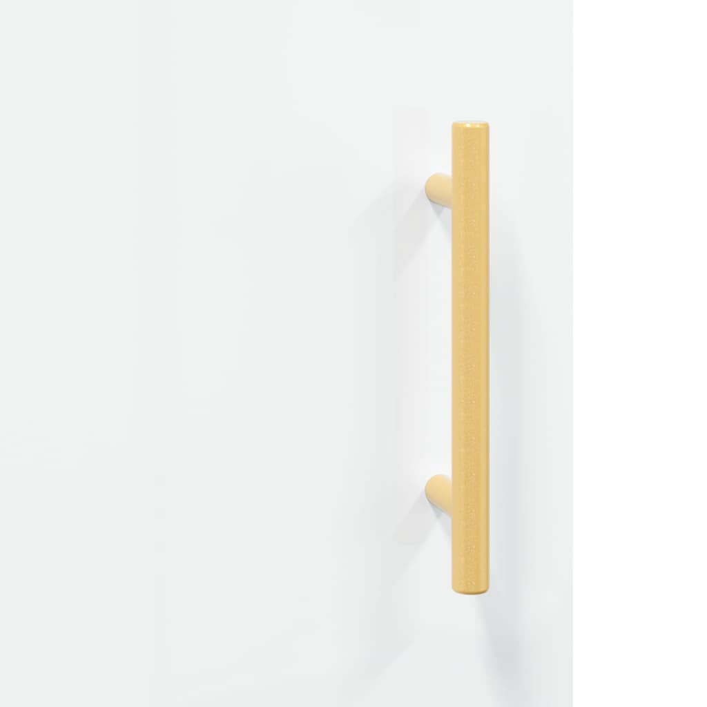 Highboard Hochglanz-Weiß 69,5x34x180 cm Holzwerkstoff
