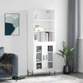 Highboard Hochglanz-Weiß 69,5x34x180 cm Holzwerkstoff