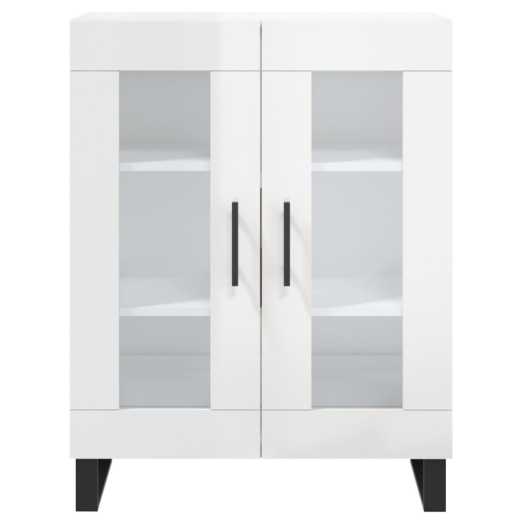 Highboard Hochglanz-Weiß 69,5x34x180 cm Holzwerkstoff