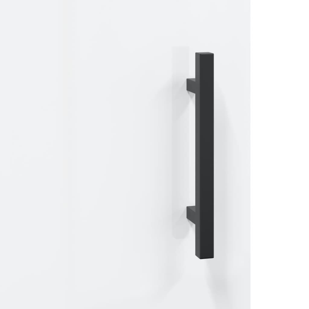 Highboard Hochglanz-Weiß 69,5x34x180 cm Holzwerkstoff