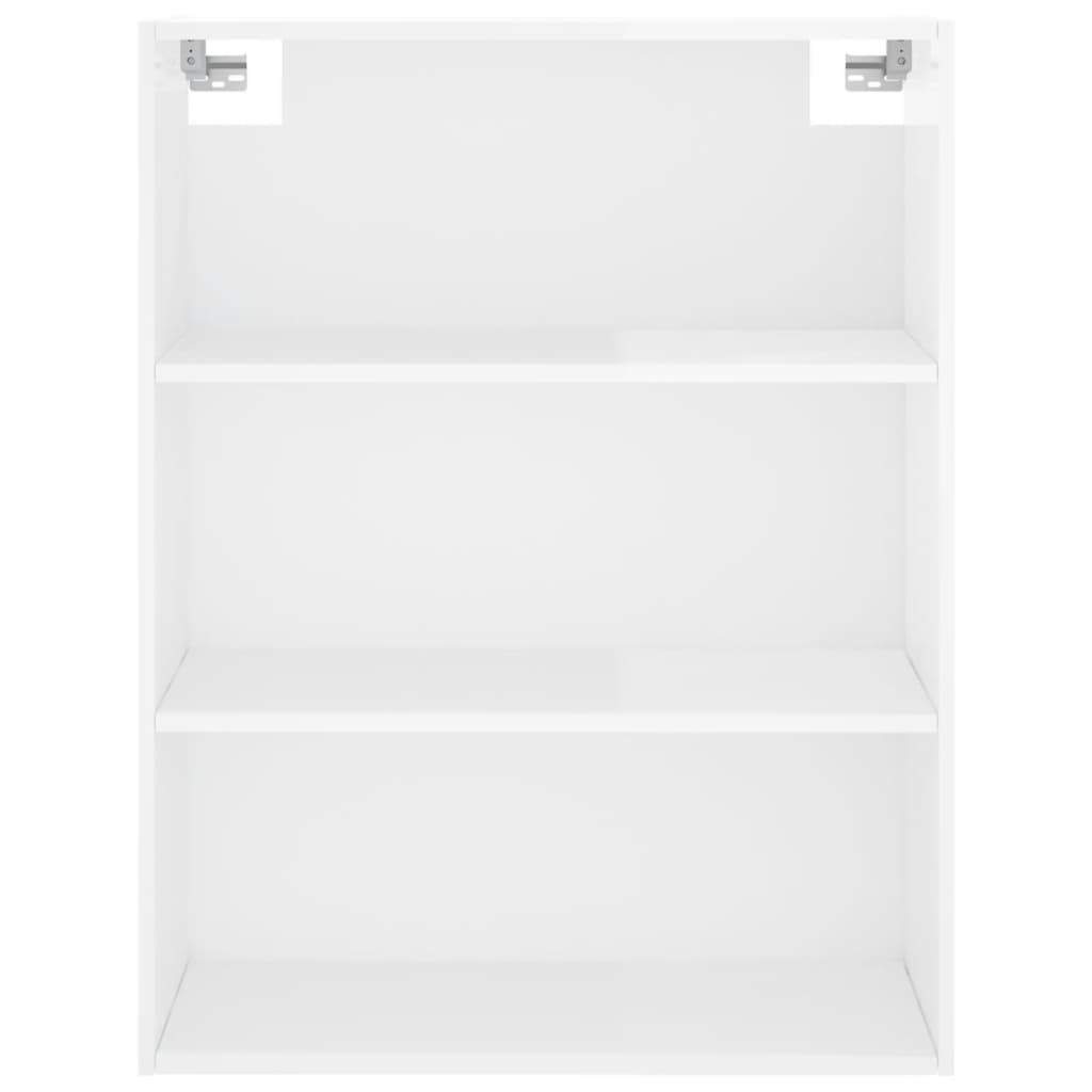 Highboard Hochglanz-Weiß 69,5x34x180 cm Holzwerkstoff