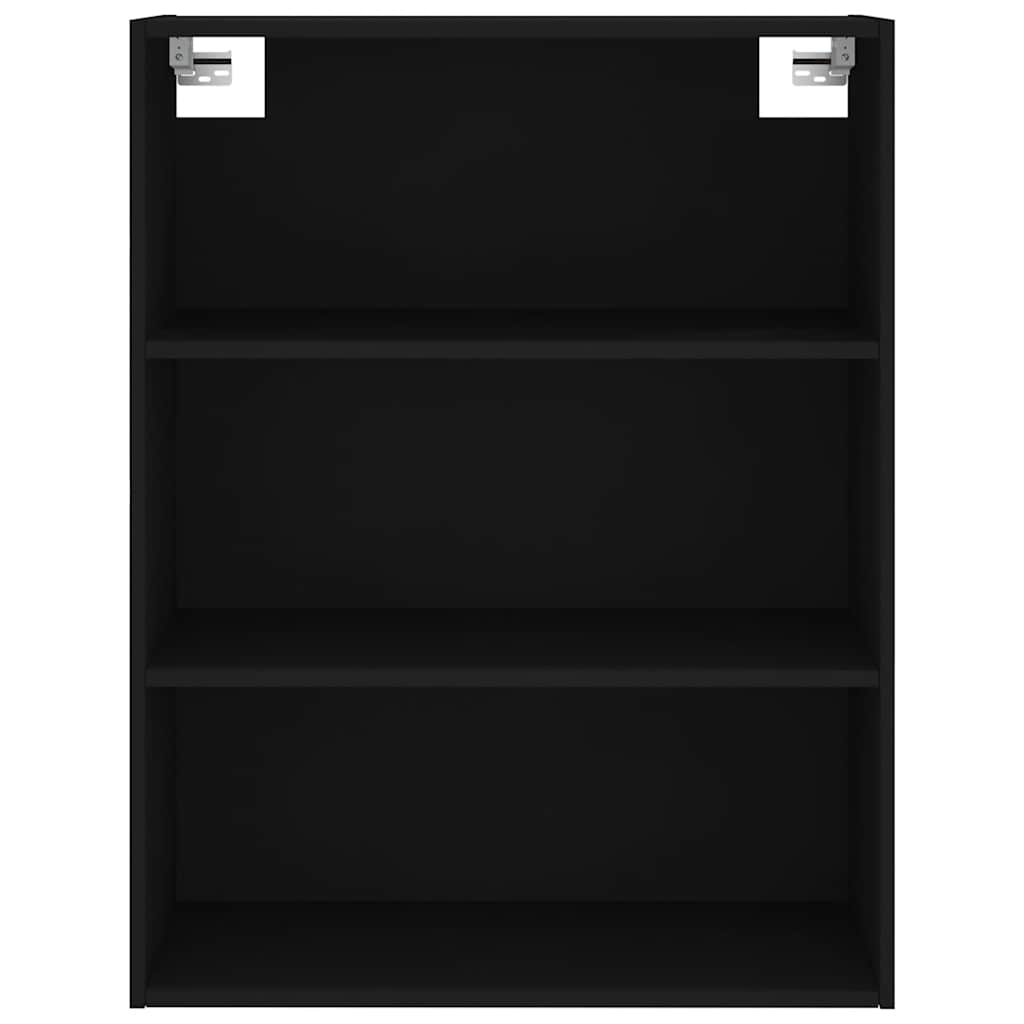 Highboard Schwarz 69,5x34x180 cm Holzwerkstoff