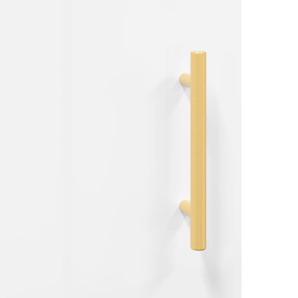 Highboard Hochglanz-Weiß 69,5x34x180 cm Holzwerkstoff