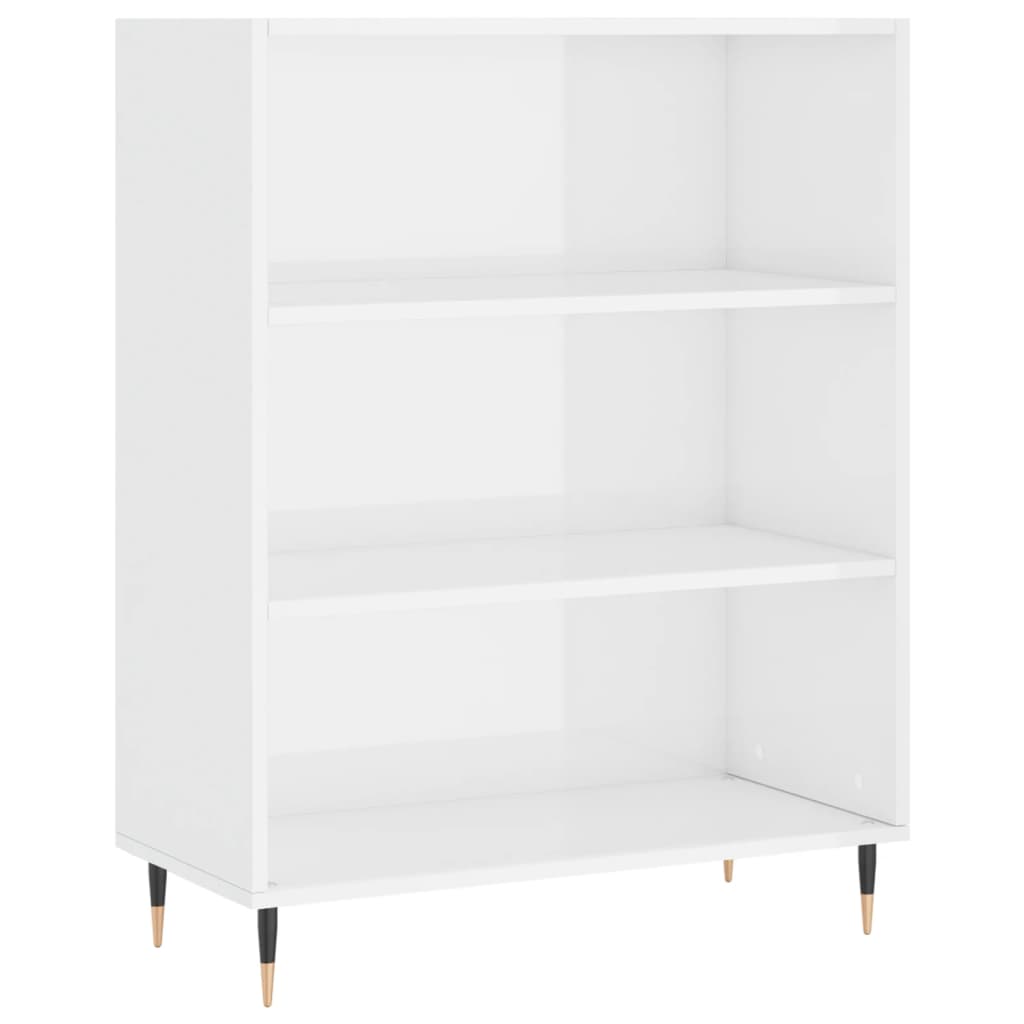 Highboard Hochglanz-Weiß 69,5x32,5x180 cm Holzwerkstoff