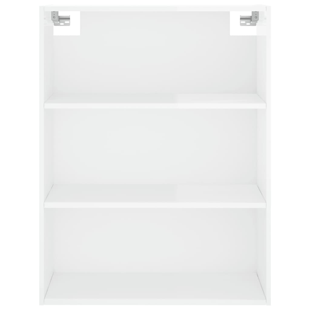 Highboard Hochglanz-Weiß 69,5x32,5x180 cm Holzwerkstoff