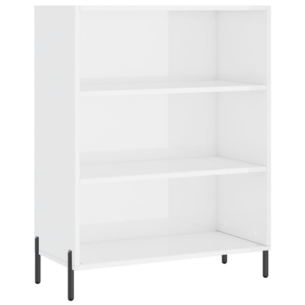 Highboard Hochglanz-Weiß 69,5x32,5x180 cm Holzwerkstoff