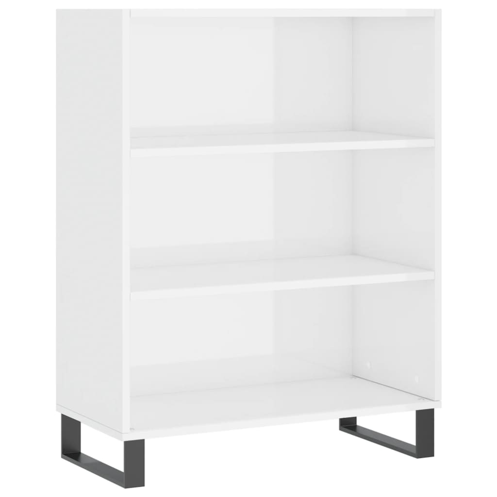 Highboard Hochglanz-Weiß 69,5x32,5x180 cm Holzwerkstoff