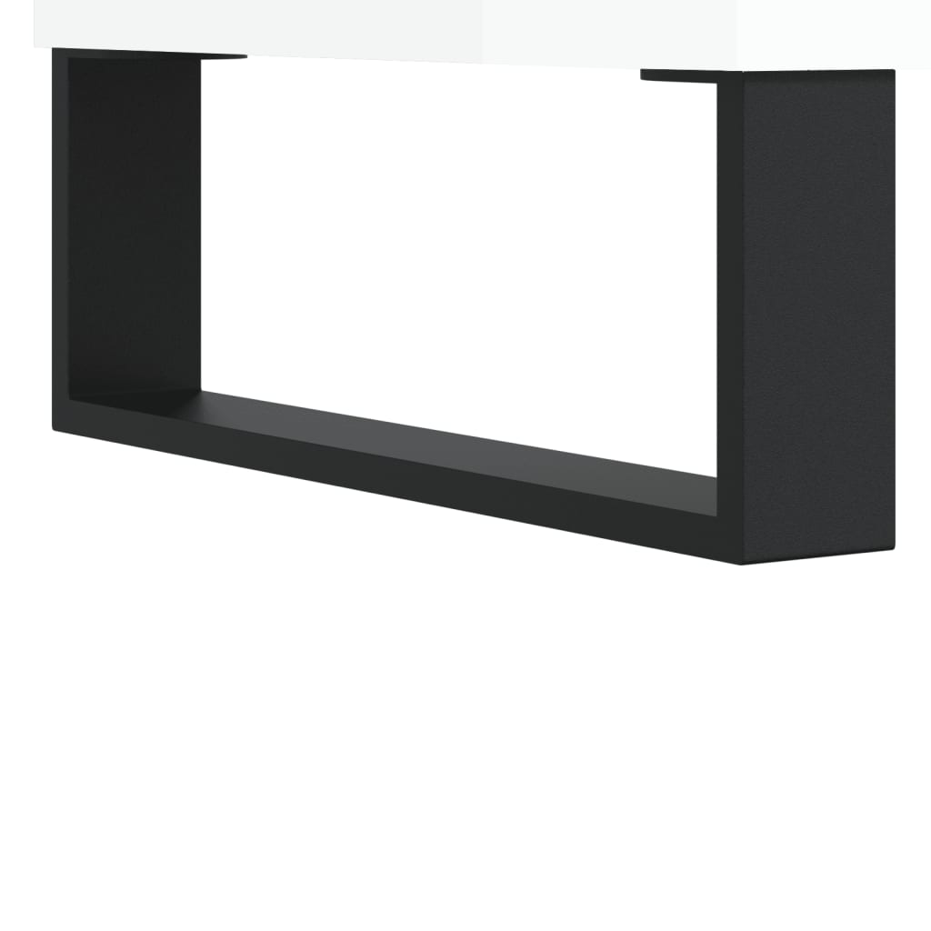 Highboard Hochglanz-Weiß 69,5x32,5x180 cm Holzwerkstoff