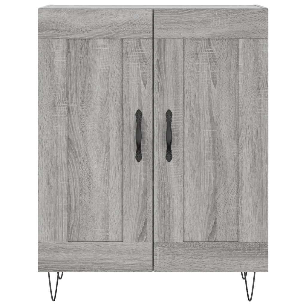 Highboard Grau Sonoma 69,5x34x180 cm Holzwerkstoff