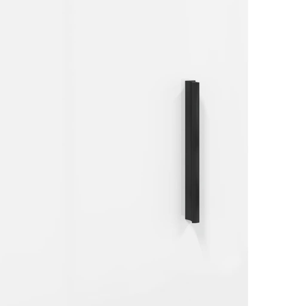 Highboard Hochglanz-Weiß 69,5x34x180 cm Holzwerkstoff