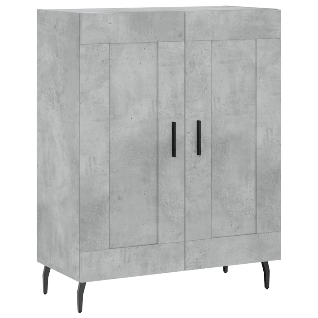 Highboard Betongrau 69,5x34x180 cm Holzwerkstoff