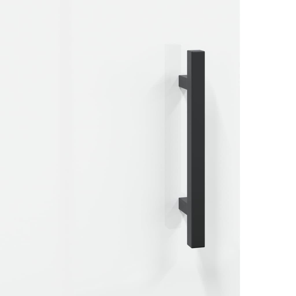 Highboard Hochglanz-Weiß 69,5x34x180 cm Holzwerkstoff