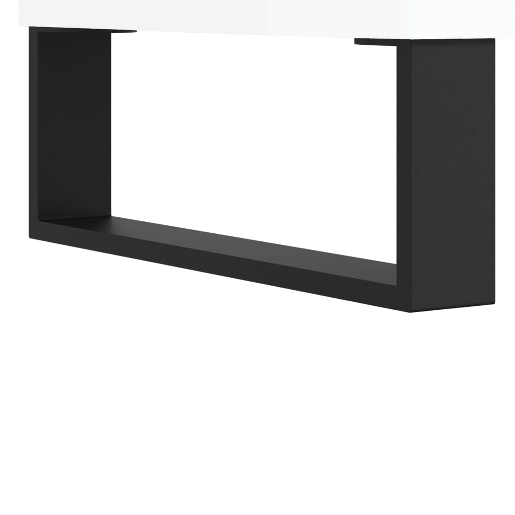 Highboard Hochglanz-Weiß 69,5x34x180 cm Holzwerkstoff