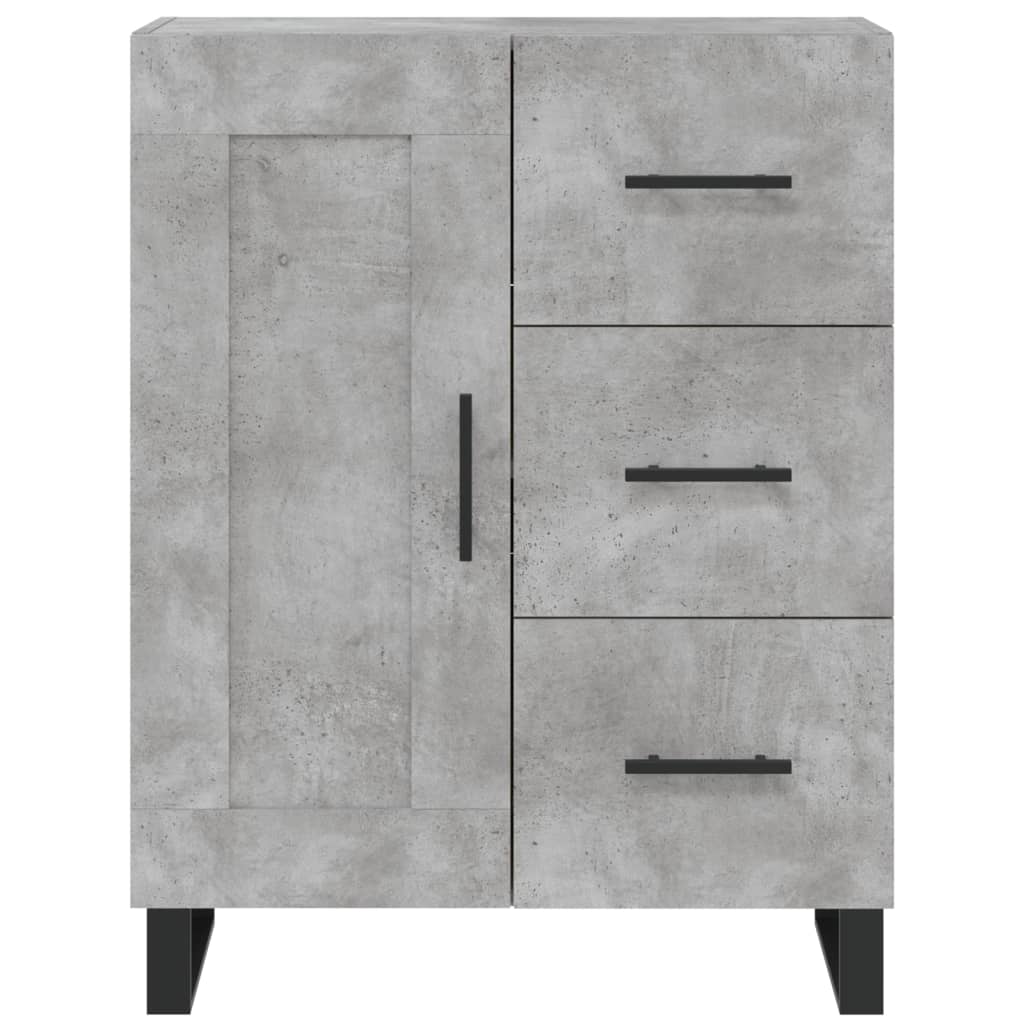Highboard Betongrau 69,5x34x180 cm Holzwerkstoff